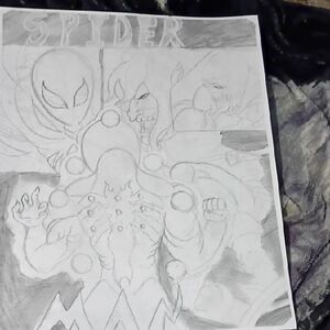 Gray Spider Man Sketch Art